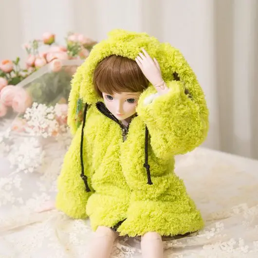 T02-X554 Blyth кукольная одежда 1/3 1/4 bjd 1/6 куклы аксессуары красочные плюшевые пальто кролика 1 шт - Цвет: E