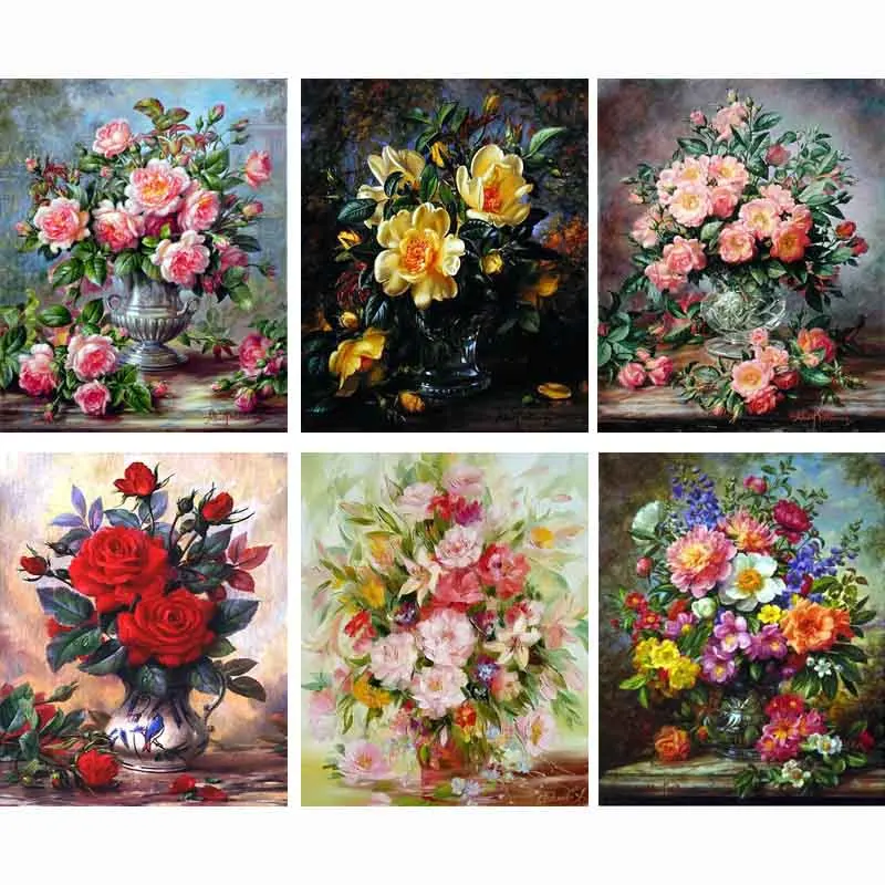 

DIY Diamond Painting Stickers Decorative Painting Rhinestone Mosaic Cross Stitch Diamond pattern Diamond embroidery Flower WS199
