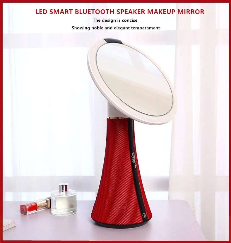 

LED Smart Makeup Mirror Automatic induction Bluetooth speaker Lamp Creative high-end gifts