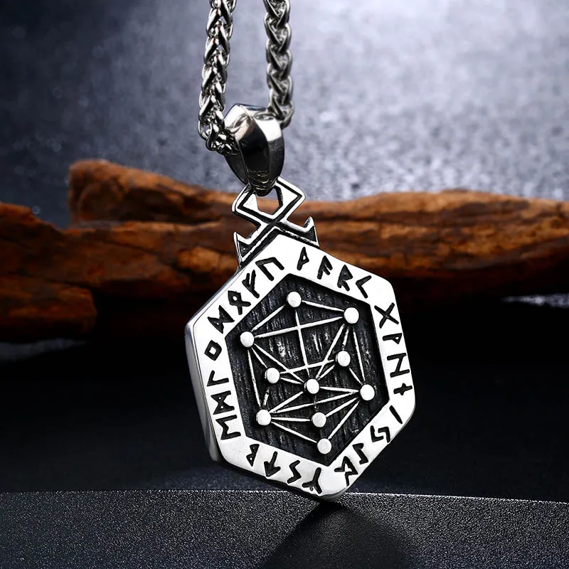 بيير 316l المقاوم للصدأ البوصلة قلادة valknut أودين نورس فايكنغ vegvisir's symbal من الإسكندنافية الروني ستة نجوم LP312 بيير 316l المقاوم للصدأ البوصلة قلادة valknut أودين نورس فايكنغ vegvisir's symbal من الإسكندنافية الروني ستة نجوم LP312