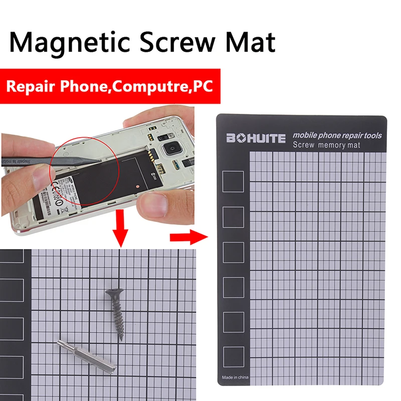 

145x90mm Magnetic Screw Mat Phone Tablet Repair Tools Screws Storage mat Memory Chart Working Pad for iphone for Samsung