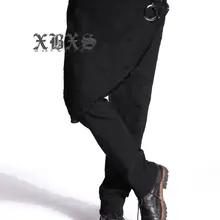 Новая мужская одежда мода DJ bigbang ds стилист индивидуальность металлическое кольцо Ложные два кюлоты плюс размер певица костюмы