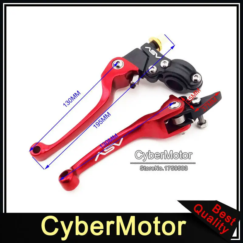 

Motorcycle Red Brake Clutch Lever For Pit Dirt Bike Motocross 50cc 70 90 110 125cc 140cc 150cc 160cc SSR Thumpstar XR CRF 50 70