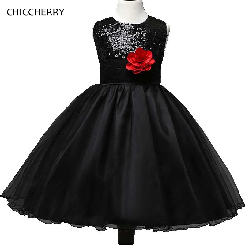 

Black Sequins Fashion Kids Dresses For Girls Summer Dress Baby Girl Clothes Graduation Gowns Children Clothing Bosudhsou