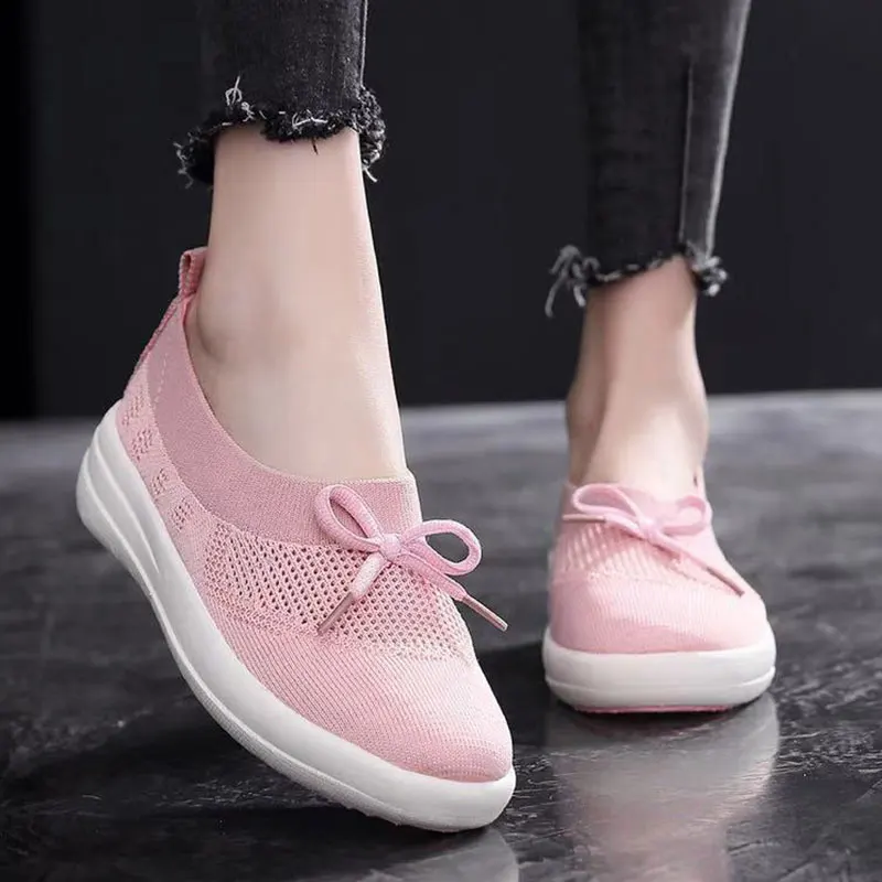 

Hot Fashion Sneakers Stretch Fabric Ladies Shoes Women Flats Lightweight Casual Shoes Chaussures Femmes Outdoor Women Loafers