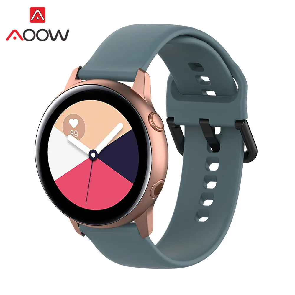 20 мм силиконовый ремешок для часов для samsung Galaxy Watch Active 42 мм Huami Amazfit bip Garmin gear S2 быстросъемный браслет