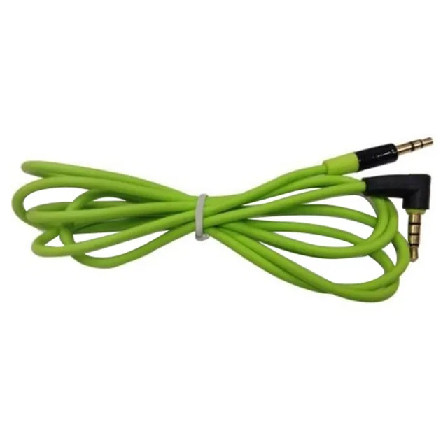 3.5MM Male To Male Car AUX Cord Studio Audio Extension Bent Cable(Green