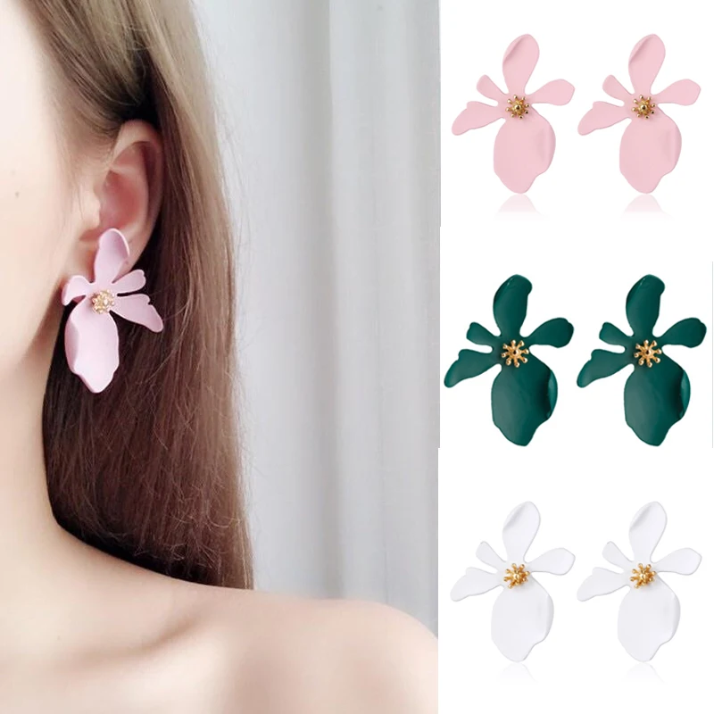 Милые цветочные серьги-гвоздики для женщин, яркие цвета, милые розовые серьги, летние богемные ювелирные изделия Brincos