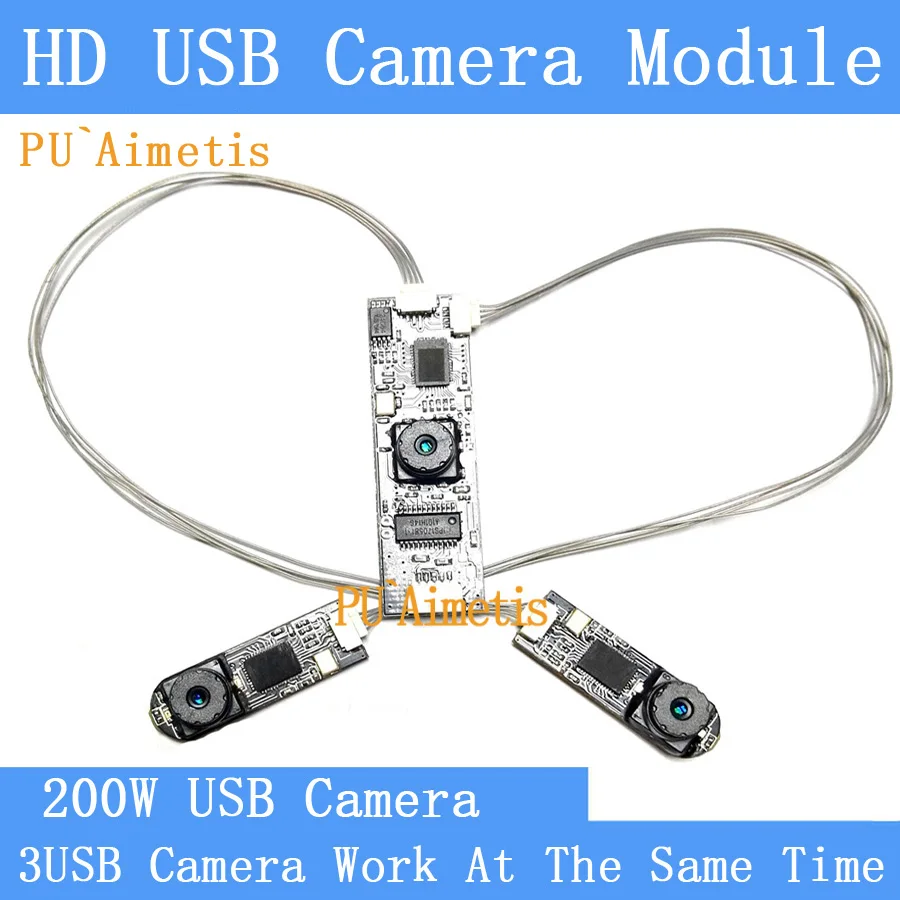 PU`Aimetis industrial HD 2MP Split display three images simultaneously USB camera module Video Surveillance Camera MJPEG