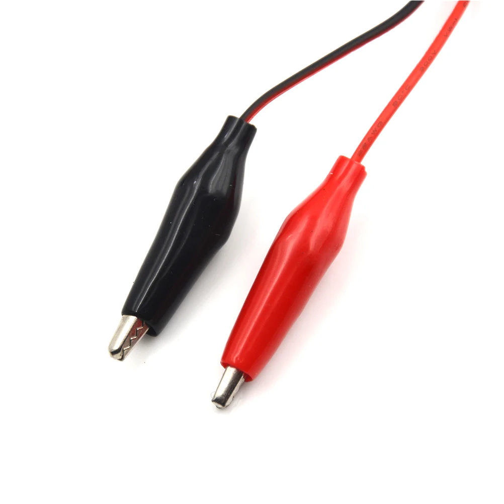 Красный и черный 50 см провода аллигатора тестовые зажимы зажим к USB гнездовой