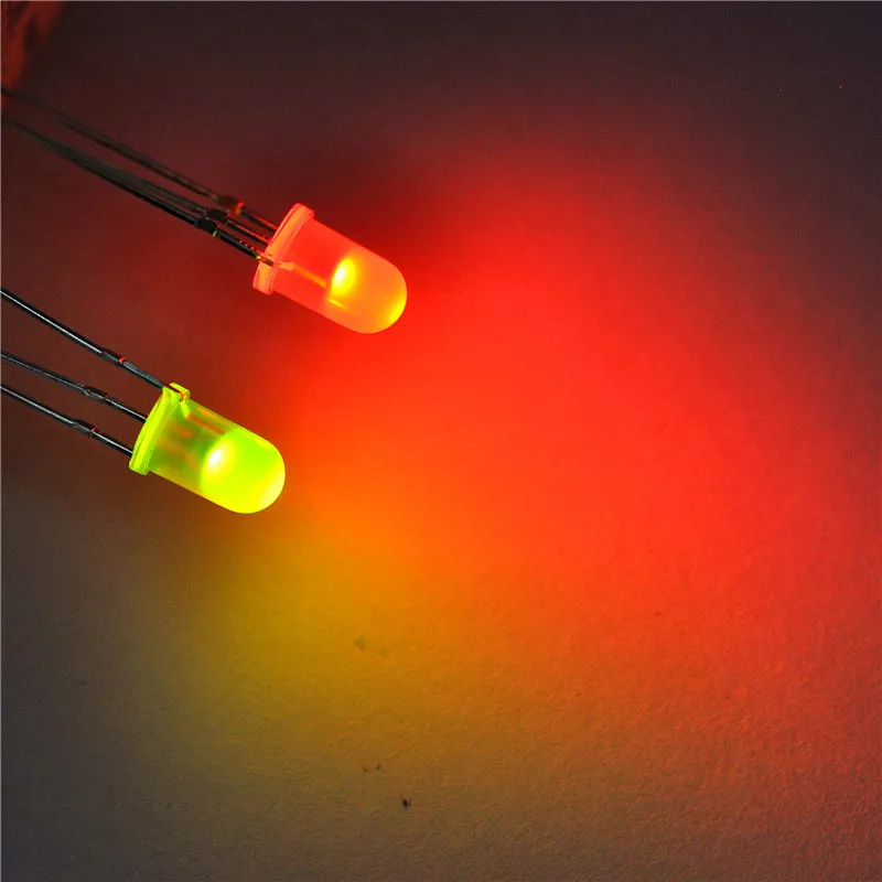 LED light emitting diodes 5MM round red and green color common fog (50pcs)diode led 5mmdiode