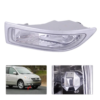 

DWCX 2 Pin Clear Car Plastic & Metal Left Front Fog Lamp Light with Bulbs 312-2020L-AF 81220-AE010 for Toyota Sienna 2004 2005