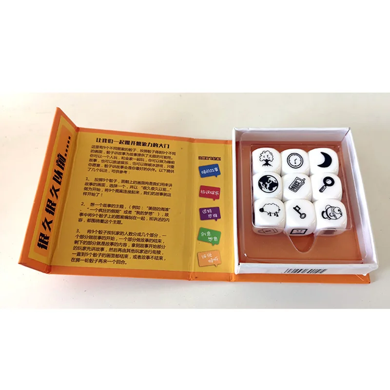 9 pcs Dice Puzzle Board Game Telling Story Boxe Family/Party/Friends Parents with Children Best Gift 9 pcs Dice Puzzle Board Game Telling Story Boxe Family/Party/Friends Parents with Children Best Gift