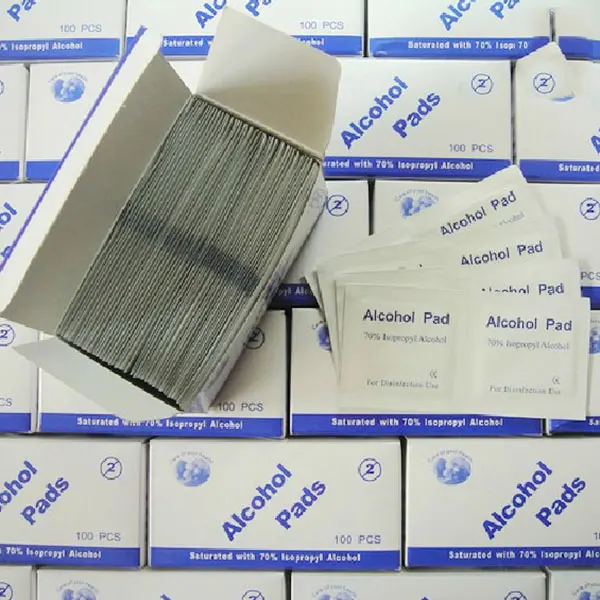 Online Portabel 100 pcs Box Bantalan Kulit Tisu Pembersih Sterilisasi 70% Isopropil Alkohol Penyeka Pertolongan Pertama Rumah Travel