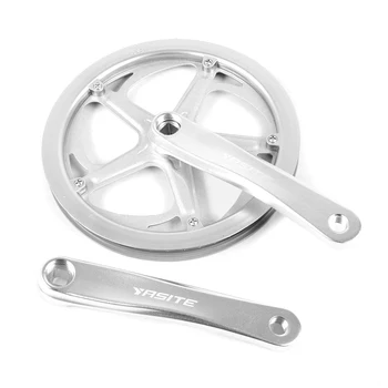 

Road bicycle Fixed Gear Single Speed Square Hole Chain Wheel Suit 52T 170mm Crank Bike Cycling Aluminum Alloy Crankset Crank