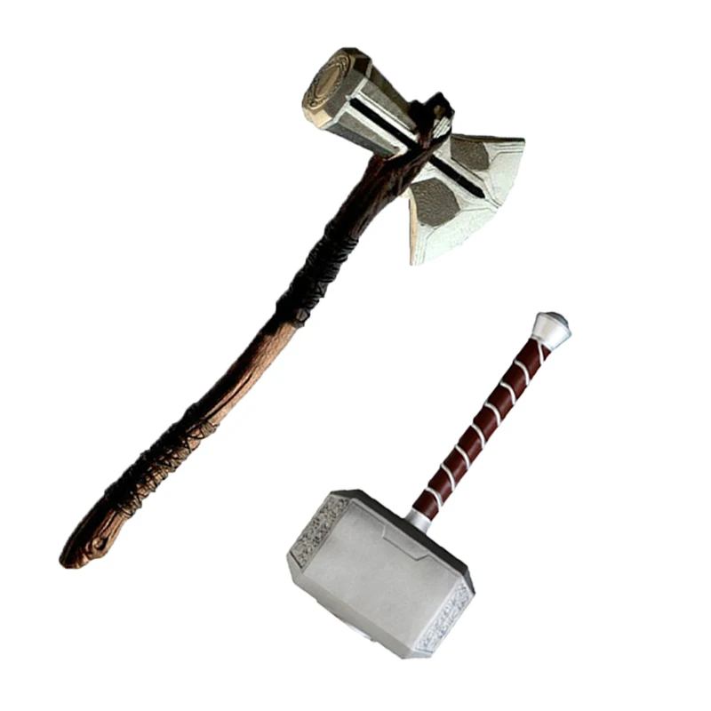 

1: 1 Thor Hammer Ax 73 cm Weapons Cosplay Role Playing Movie Thor Thunder Hammer Ax Stormbreaker Storming Ax Figure