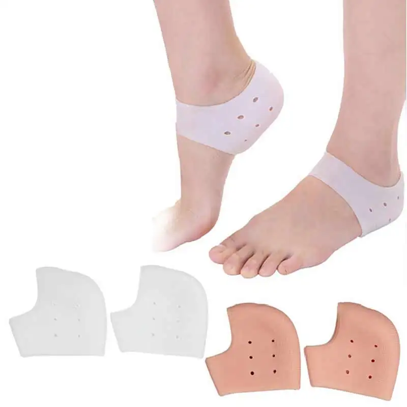 

1Pair Silicone Insole Socks For Heels Pedicure Protect Cracked Moisturizing Back Heel Skin Gel Insole Socks Pedicure Foot Care