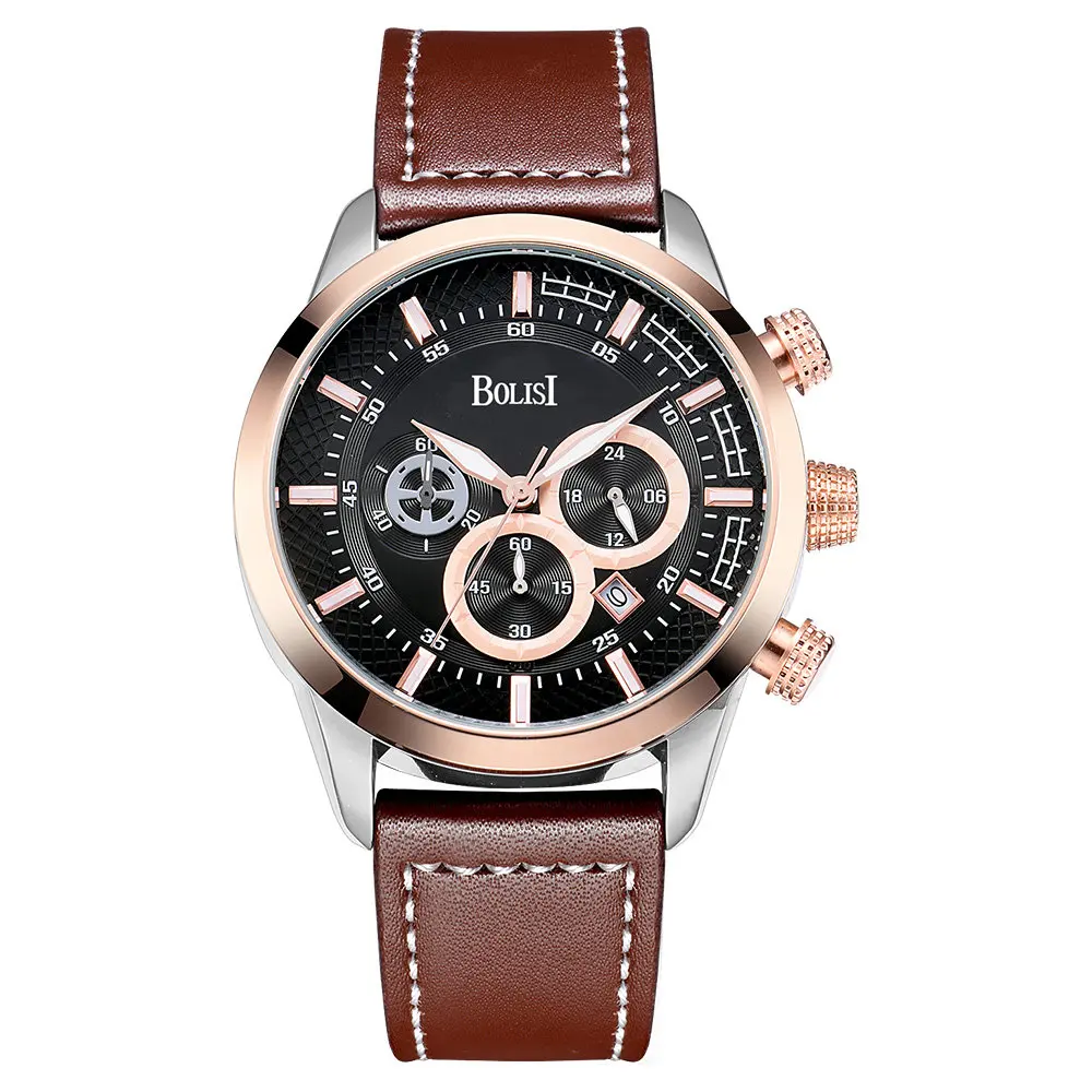

Dress Luxury Watches Men Brand Leather Sports Business Watch Mens Fashion Quartz Wrist Male rose gold Clock Montre Homme