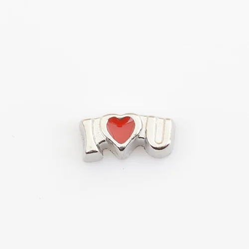 

I love U, Floating charms,Fit floating charm lockets, FC0291
