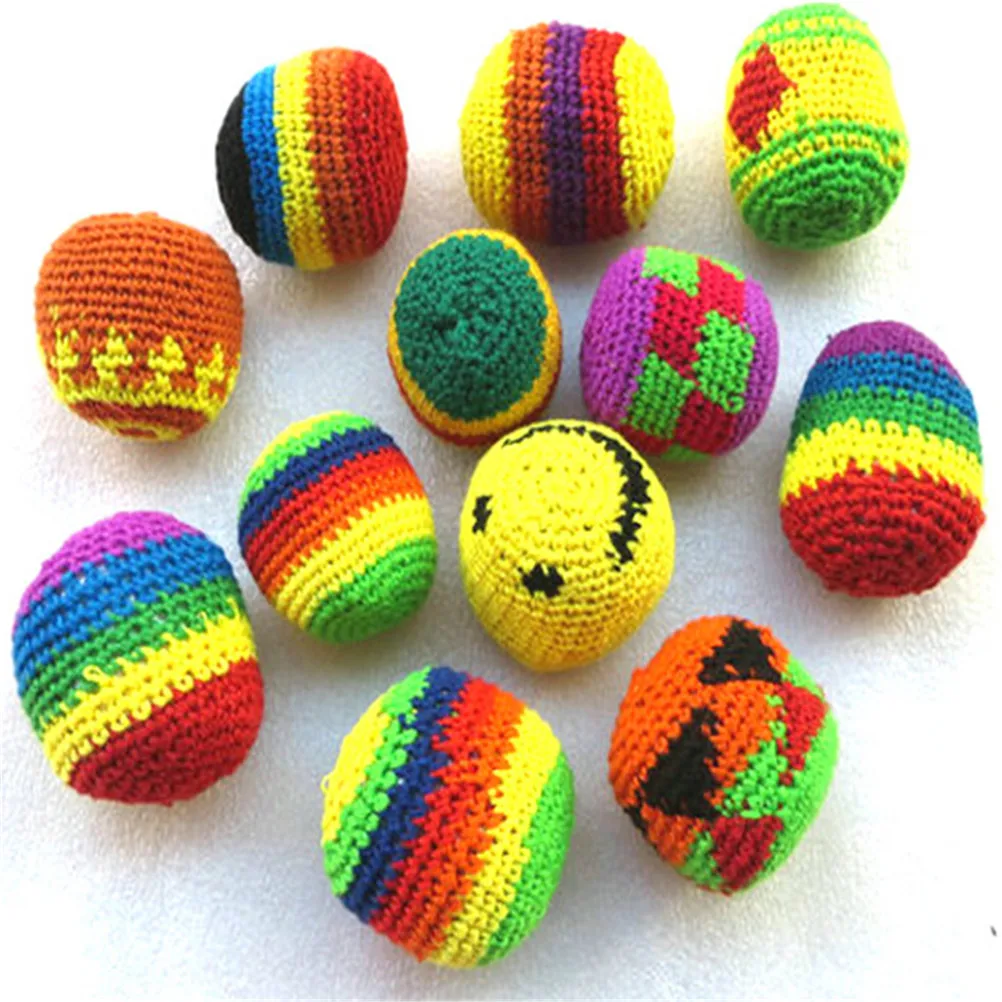 5cm Handmade Children Magic Juggling Ball Sacks Footbag Classic Toy