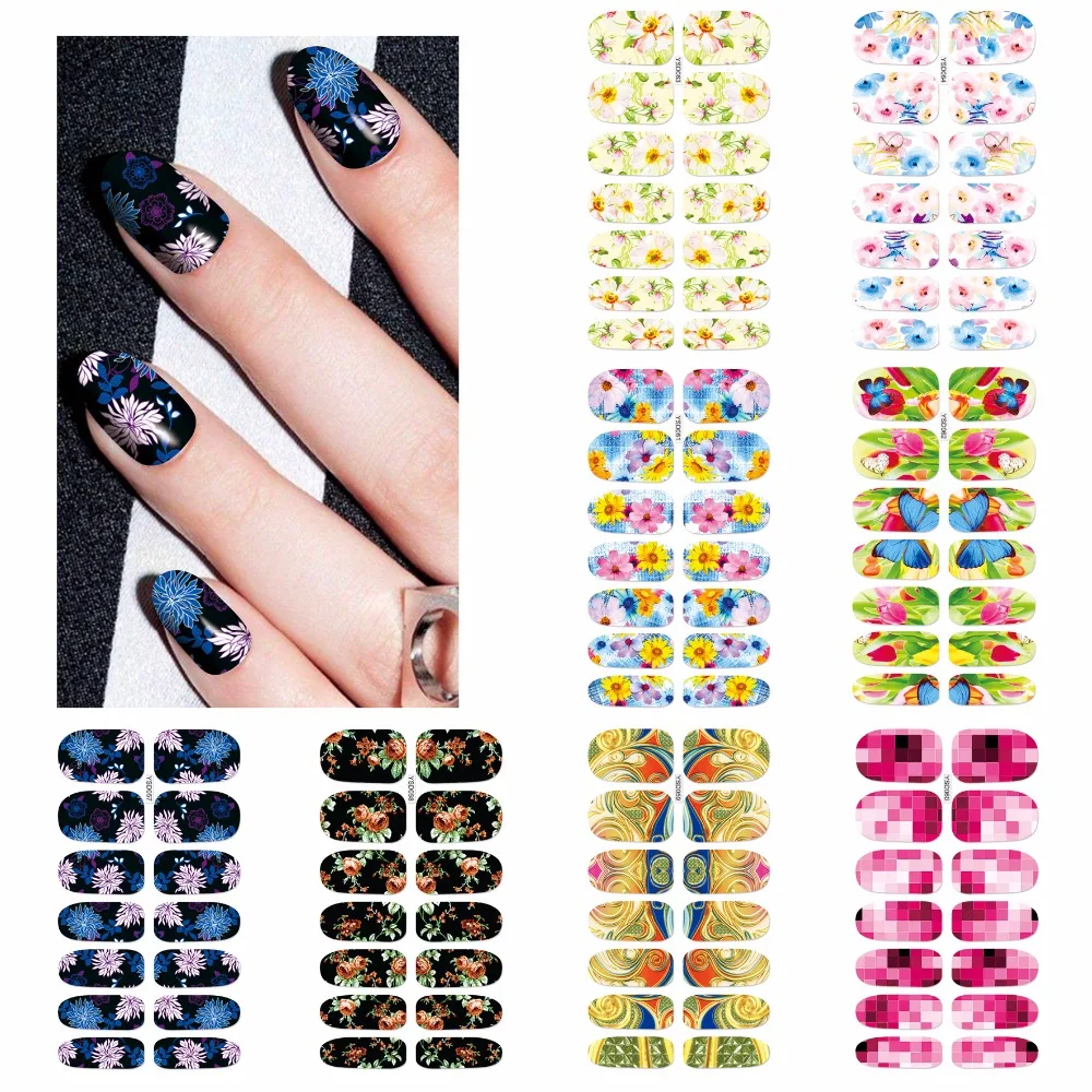 1 Sheet Water Transfer Foil Nails Sticker Butterfly Flower Design Nails