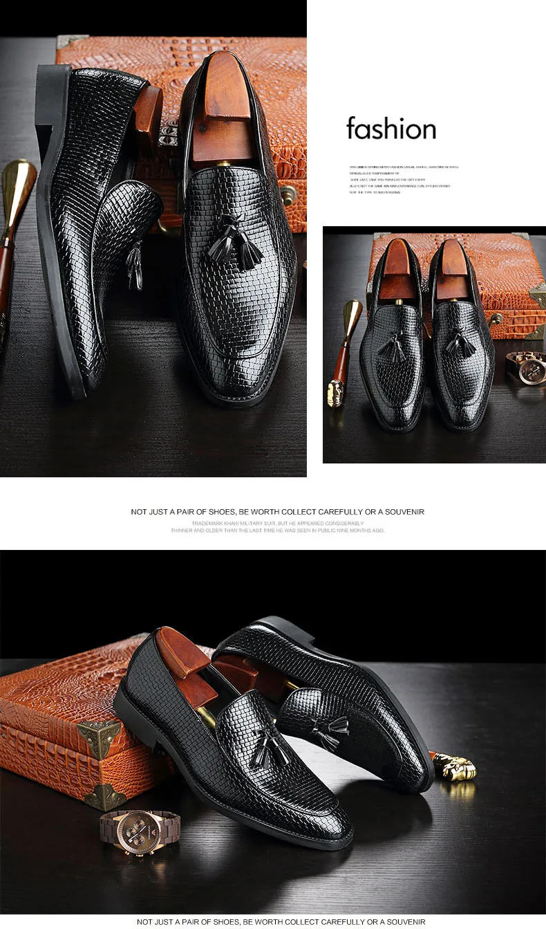 Мужские лоферы с кисточками, роскошная брендовая удобная элегантная мужская модельная обувь с плетением, мужская повседневная обувь на плоской подошве для мужчин размера плюс 38-48