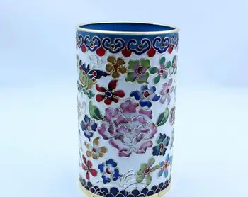 

Cloisonne 5 inch pen holder business office travel souvenirs