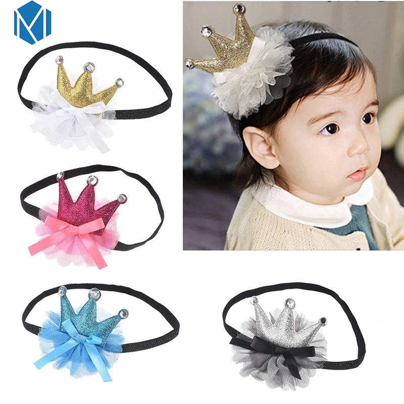 M MISM Cute Princess Sequin Crown Tiara Headband Girls Lovely Crystal