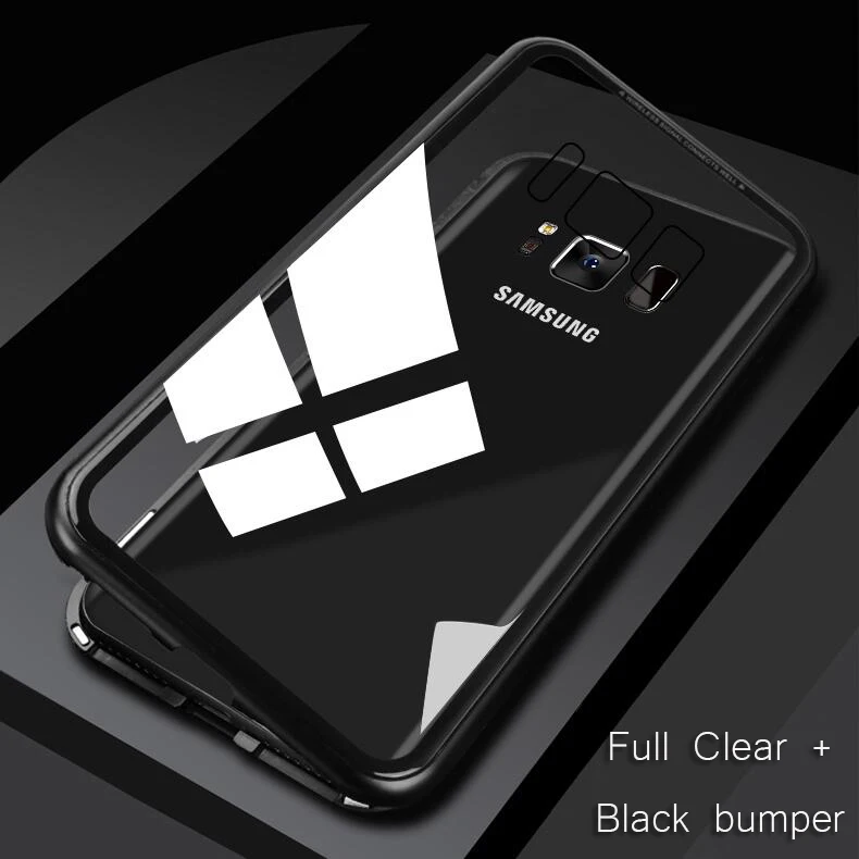 Для samsung Galaxy Note 8 9 S8 S9 плюс S7 S7 магнит края металлический бампер закаленное Стекло Магнитный Адсорбция дело