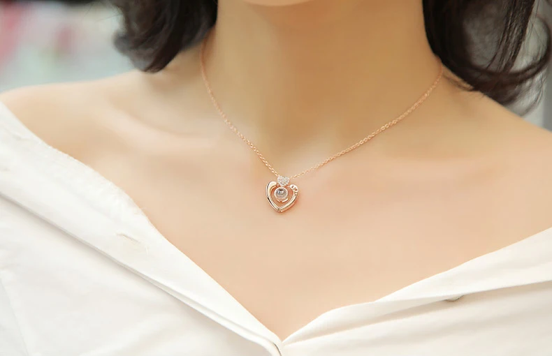 100 language I LOVE YOU pendant necklace 6