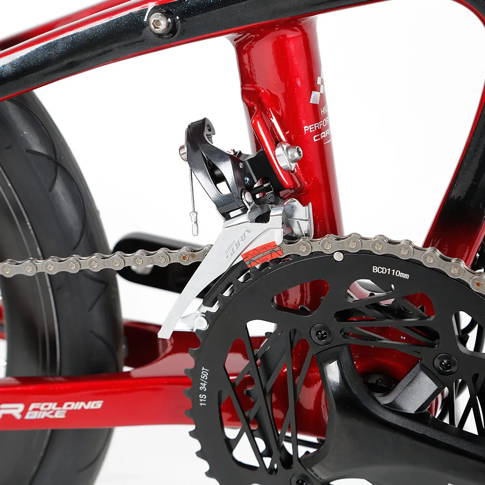 Твиттер F2.0 BMX карбоновый складной велосипед 20 дюймов колеса 22s 18s 16 Скорость 2400 8s