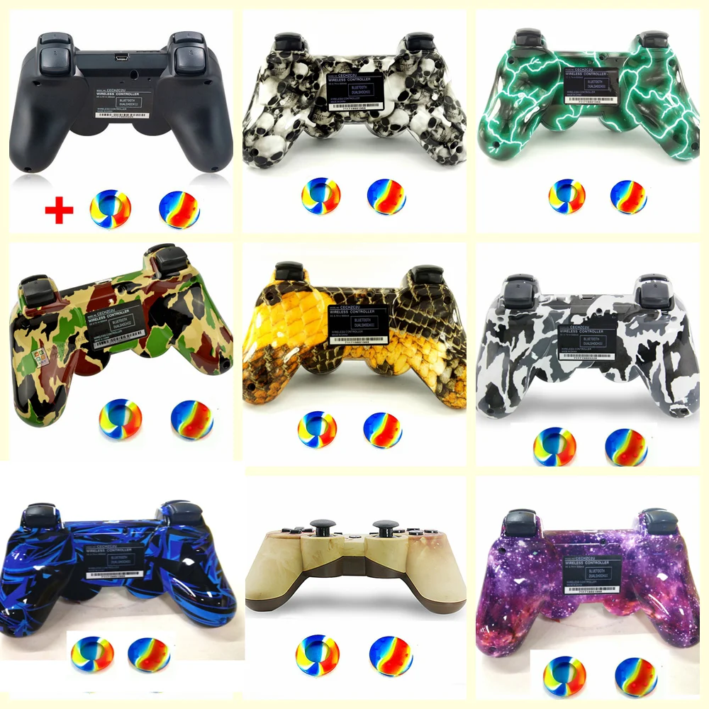 

Perfect Compatible with Original PS3 Controller Bluetooth Gamepad For Sony Playstation 3 Wireless Console with Rocker cap