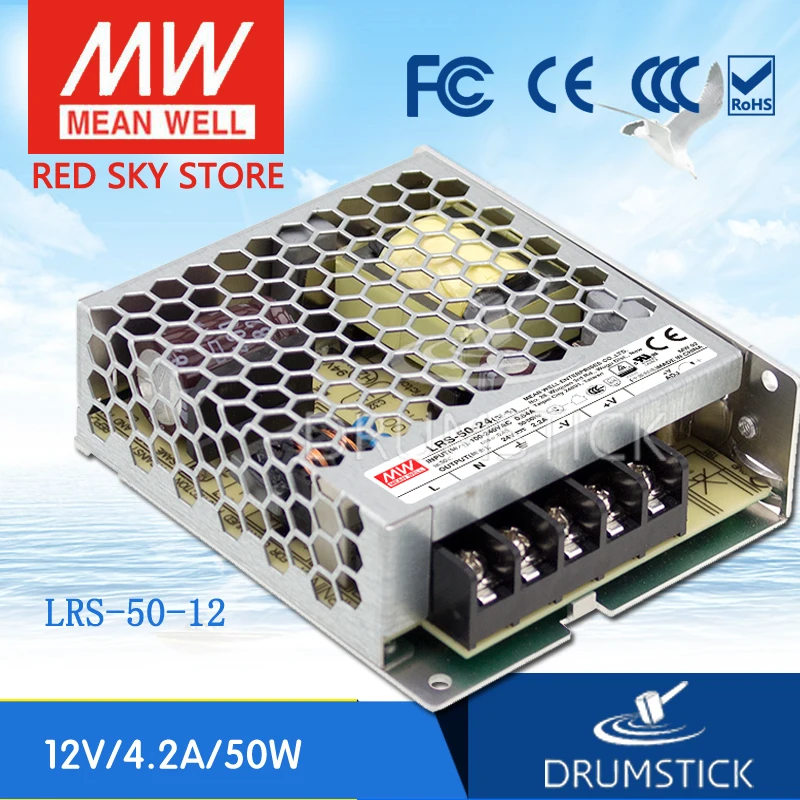 

MEAN WELL LRS-50-5 5V 10A meanwell LRS-50 5V 50W Single Output Switching Power Supply