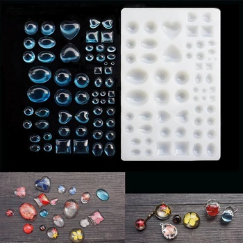 

Water Drops Heart Pendant Necklace Earrings Beads Casting Crystal Molds Silicone Resin Liquid Mold DIY Jewelry Making Craft Tool