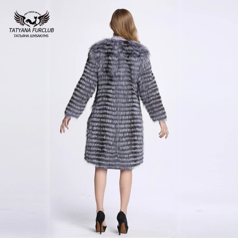 Mouton De Hiver Manteaux Veste Des Fourrure Silver Ruban Réelle Naturelle 100 Manteau Peau Femmes En Fourrure Valeur Femelle Argenté Luxueux Renard P6aTq1X