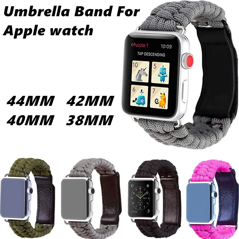 Спортивная петля часы ремешок для Apple Watch 4/3/2/1 тканые ремень ленивый Мода красочные дышащий браслет группа для Iwatch44/42/40/38 мм