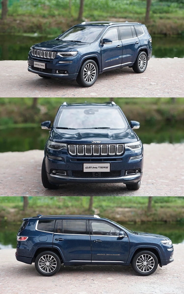 Новинка 1/18 Jeep Grand Commander Fiat Chrysler литой металлический Автомобиль SUV модель синий белый черный детские игрушки коллекция подарок