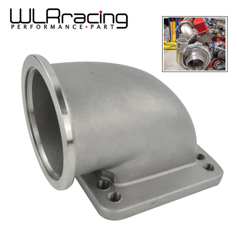 WLR RACING-2," Vband 90 градусов для модели" cast Turbo "локоть переходный фланец 304 нержавеющая сталь для T3 T4 Турбокомпрессор WLR-TEA25