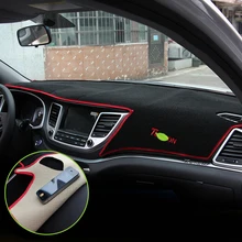 Car dashboard Evitare la luce Strumento di copertura piattaforma scrivania pad Mats Tappeti LHD Per Hyundai Tucson 2015 2016 2017 2018 accessori