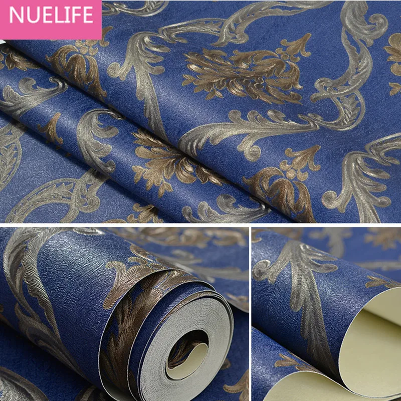 

0.53x10 Meter Thick European wallpapers living room TV backdrop 3D stereo relief wallpaper Nordic waterproof wallpaper