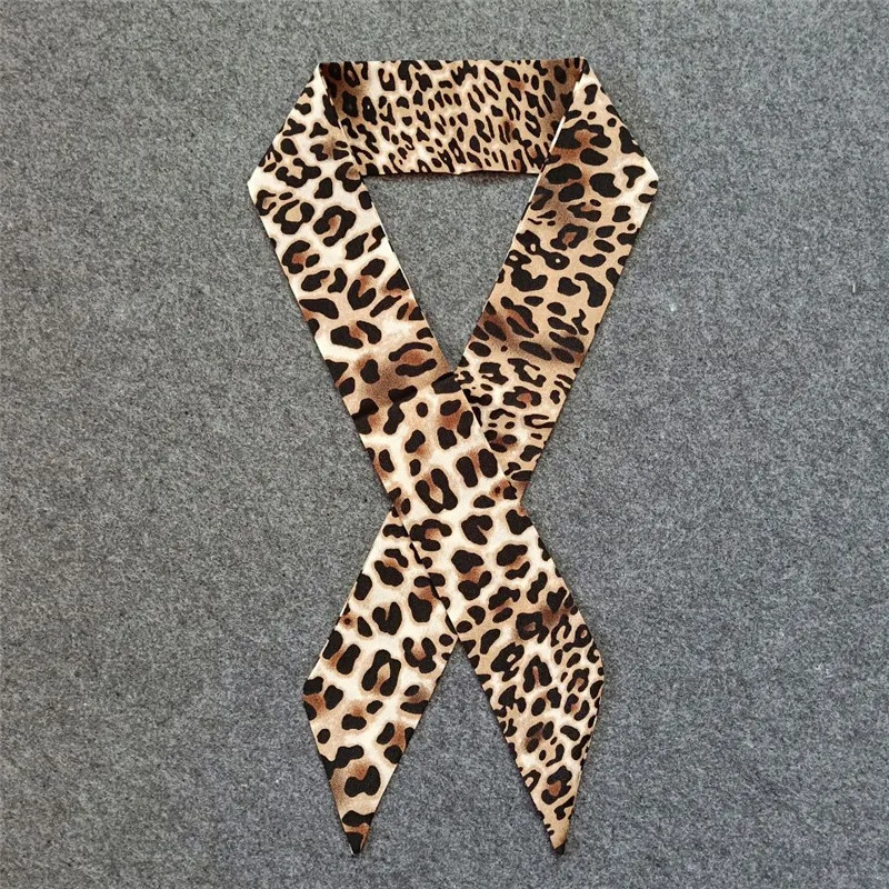 Модный Леопардовый шарф женская сумка шарф брендовый обтягивающий шарф для женщин длинная ручка для сумки шарфы обертывания