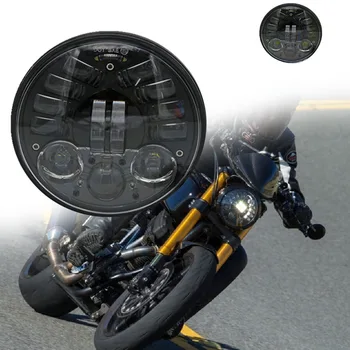 

Black New Arrival 5.75 inch Motorcycle Headlamp Universal Motorbike Adaptive Front Headlight LED Headlamp