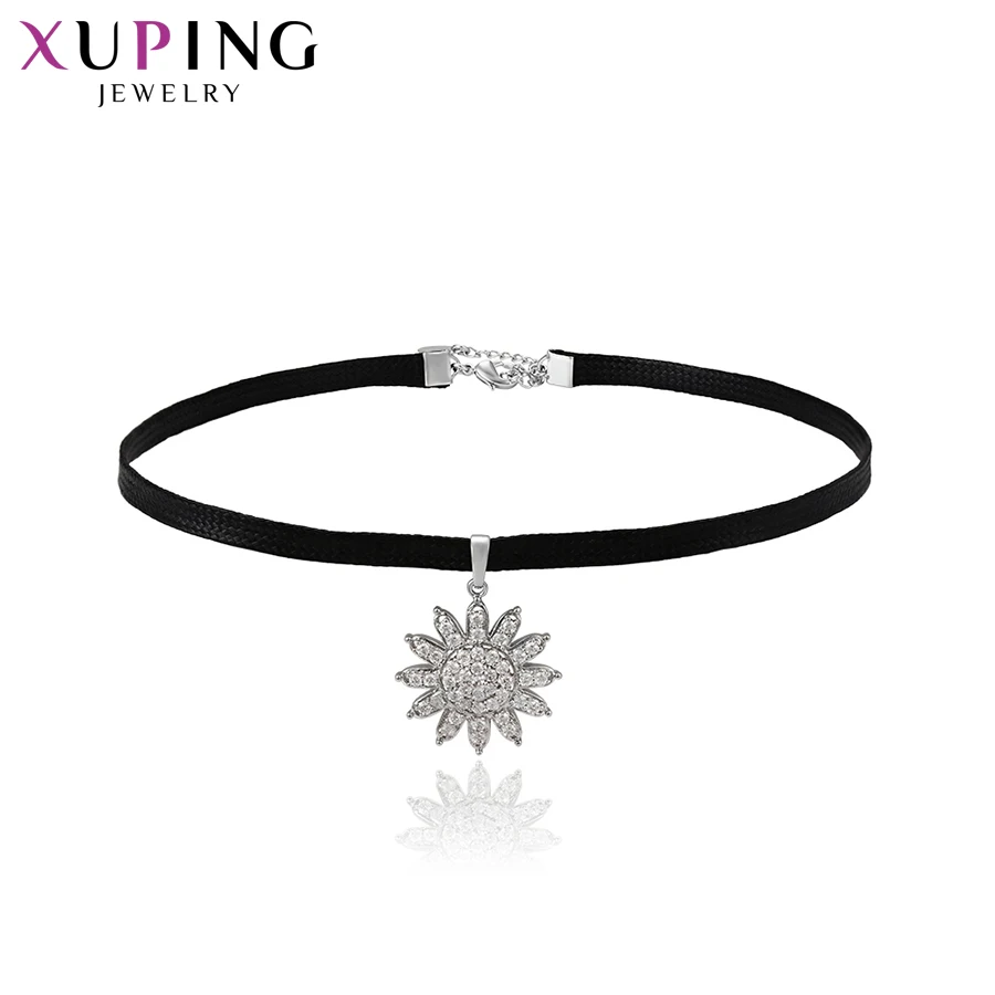 Мода Xuping колье ожерелье в форме цветка с окружающей медью ювелирные изделия для женщин Рождественский подарок S65-43701