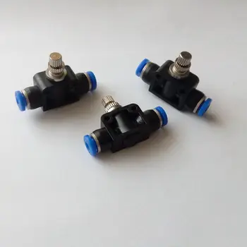 

3 pcs 6 mm OD Speed Controller Air Pneumatic flow Speed Control Valve LSA/LA6