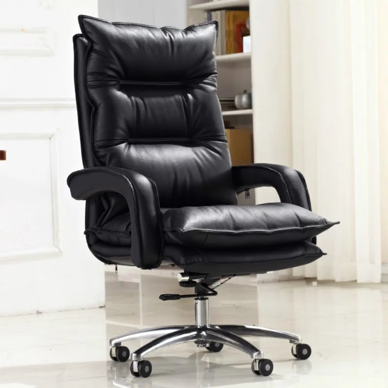 Домашнее компьютерное кресло, вращающееся кресло boss, офисное кресло из натуральной кожи, эргономичное кресло для подъема, кресло для руководителя, защищающее шею