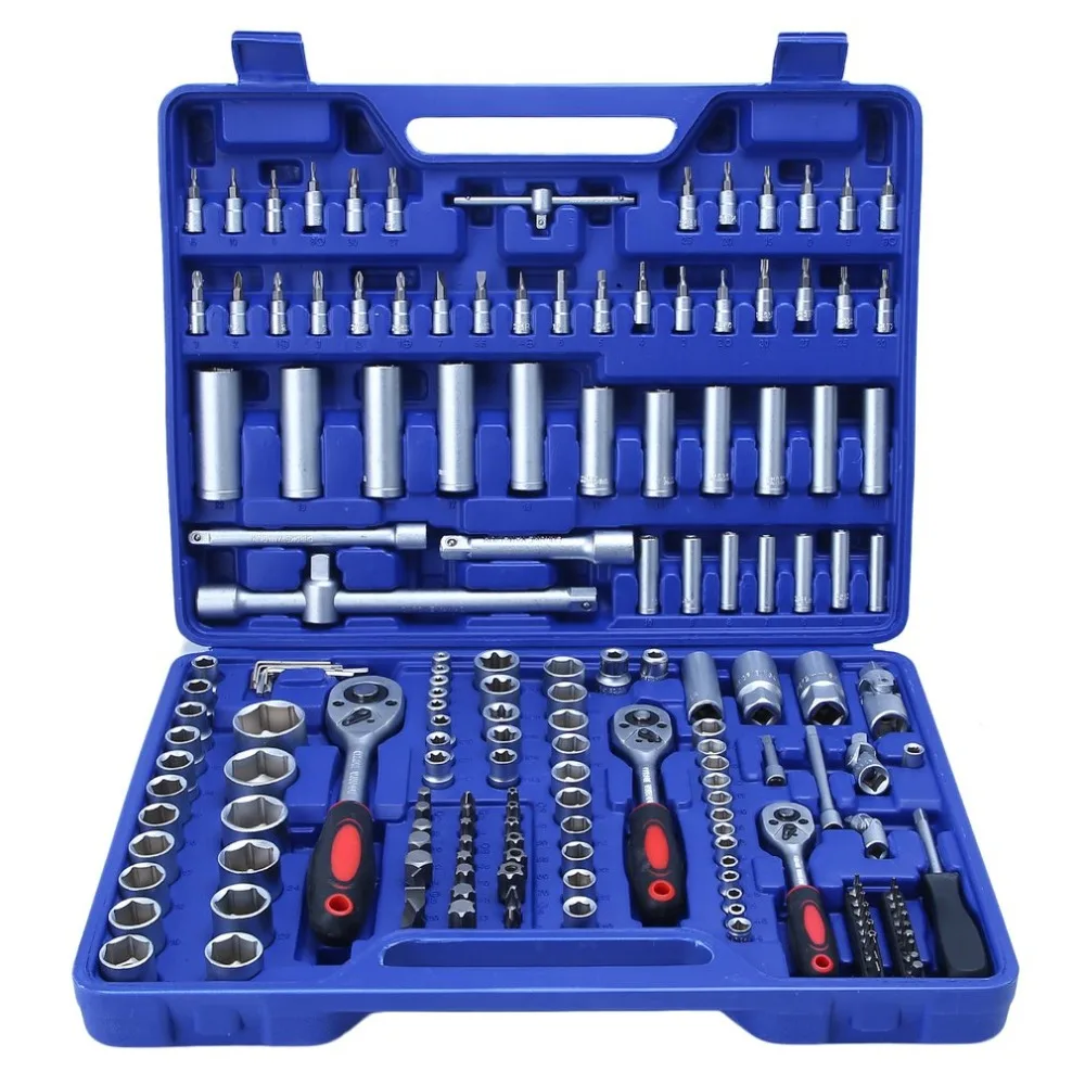

171PCS/SET Steel Ratchet Torque Wrench Set Precision 1/2 1/4 3/8 Inch Socket Wrench Set Professional Car Repair Tool