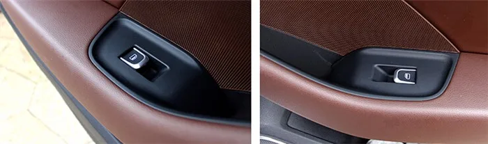 CNORICARC хромированные кнопки для стеклоподъемника автомобиля, Накладка для Audi A3 8V-16 Q3 A4, декоративные наклейки для внутреннего подлокотника