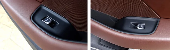 Chrome Car Door Armrest Window Lifter Buttons Decal Cover Trim Interior Molding Decal 3D Stickers 7pcs For Audi A3 8V 12-15  (11)