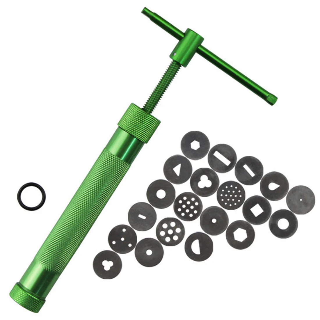 

New Practical Stainless Steel Sugar Paste Extruder Craft Gun Tips Craft Fondant Cake Sculpture Polymer Clay Tools Random Color