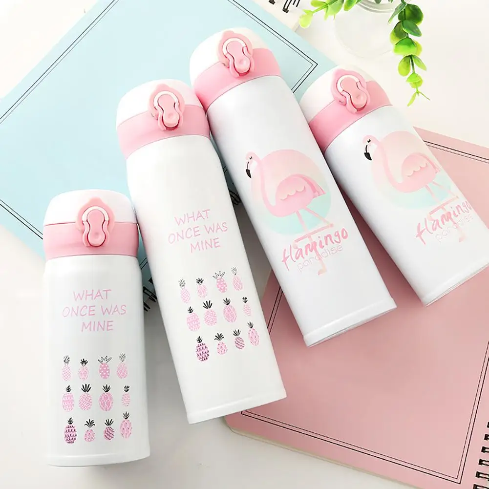 

350/500ml Flamingo Pineapple Stainless Steel Insulation Thermos Mug Vacuum Cup